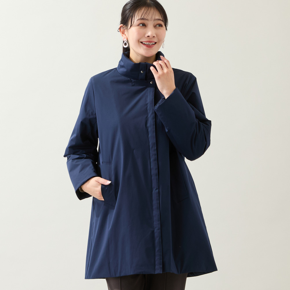 【軽量・中綿キルトつき・3L/4Lサイズあり】スタンドカラーコート1