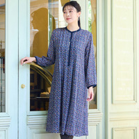 【洗える・3L/4Lサイズあり】カットジャカードワンピース