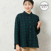 【WEB限定カラーあり・3L/4Lサイズあり】ウールチェックシャツ