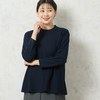 【洗える】ワイドリブカットソー