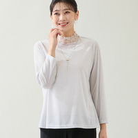 【洗える・日本製・3L/4Lサイズあり】シアーベロアカットソー