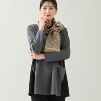 【保温性・洗える・3L/4Lサイズあり】バイカラーチュニック