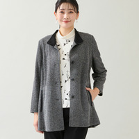 【3L/4Lサイズあり】ツイードニットジャケット