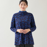 【洗える・日本製・3L/4Lサイズあり】モチーフ柄ジャカードカットソー