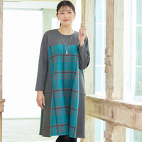 【WEB限定カラーあり・3L/4Lサイズあり】スライバーチェックワンピース