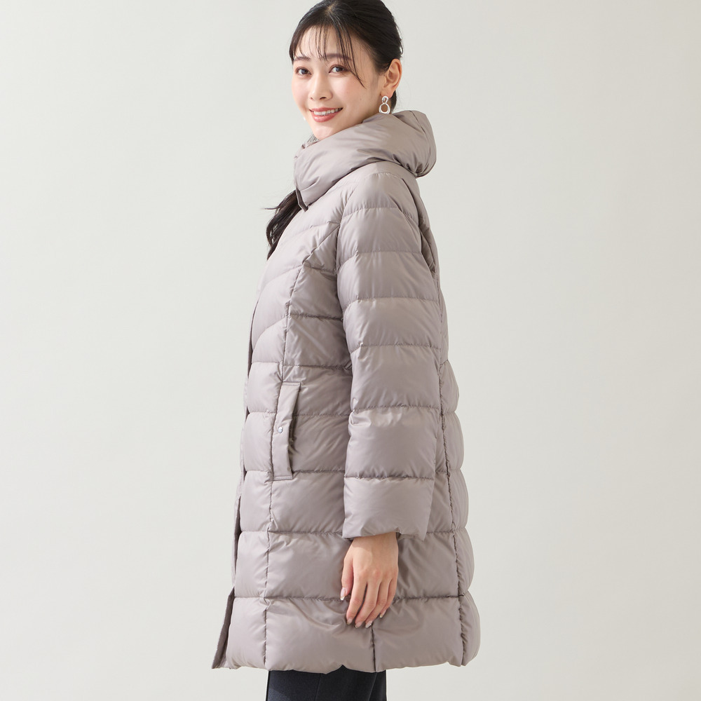 【3L/4Lサイズあり】軽量ソフトタフタダウンコート2