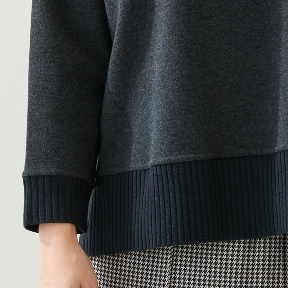 【3L/4Lサイズあり】綿混ジャージープルオーバー3