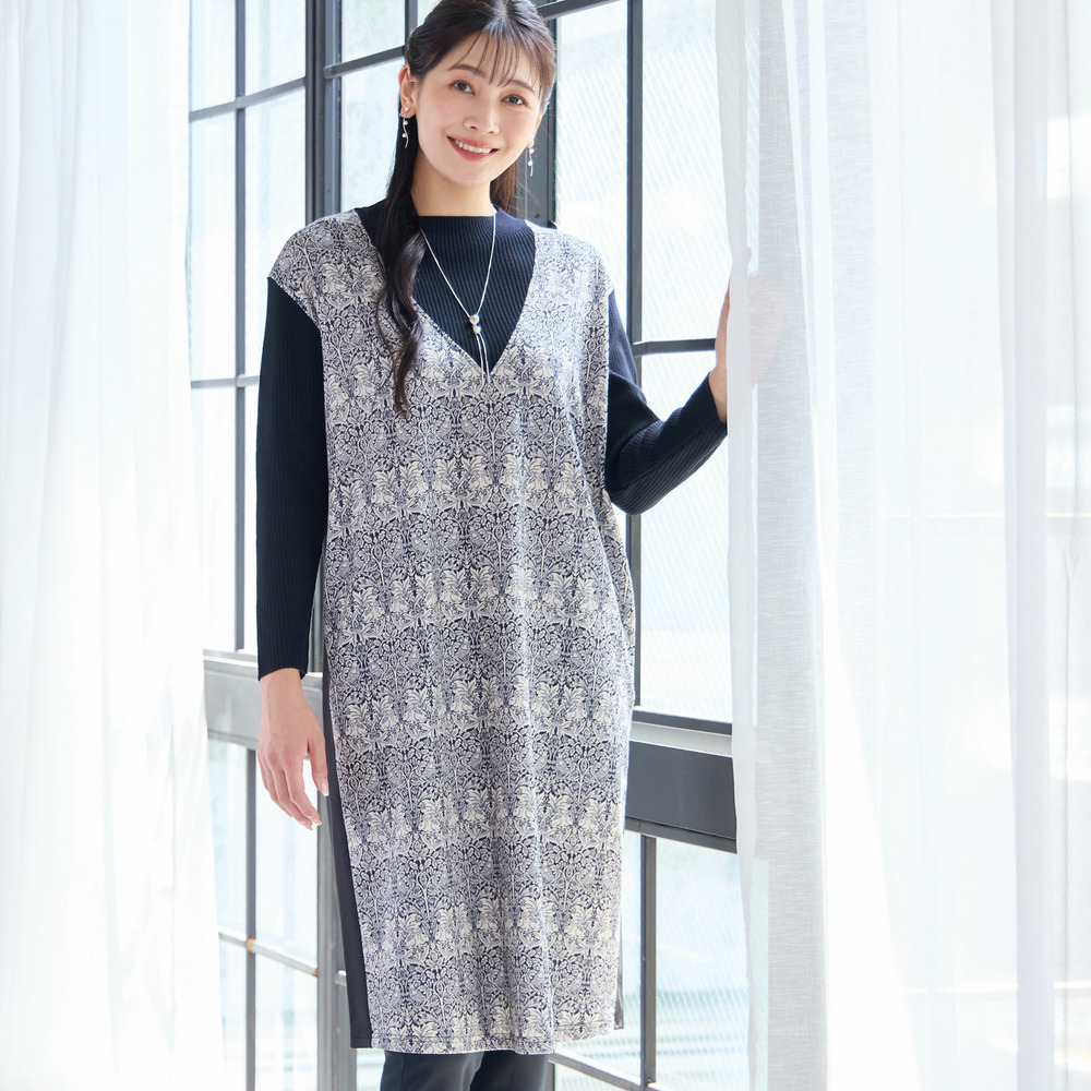 【3L/4Lサイズあり】V&A 兄弟うさぎ ワンピース2