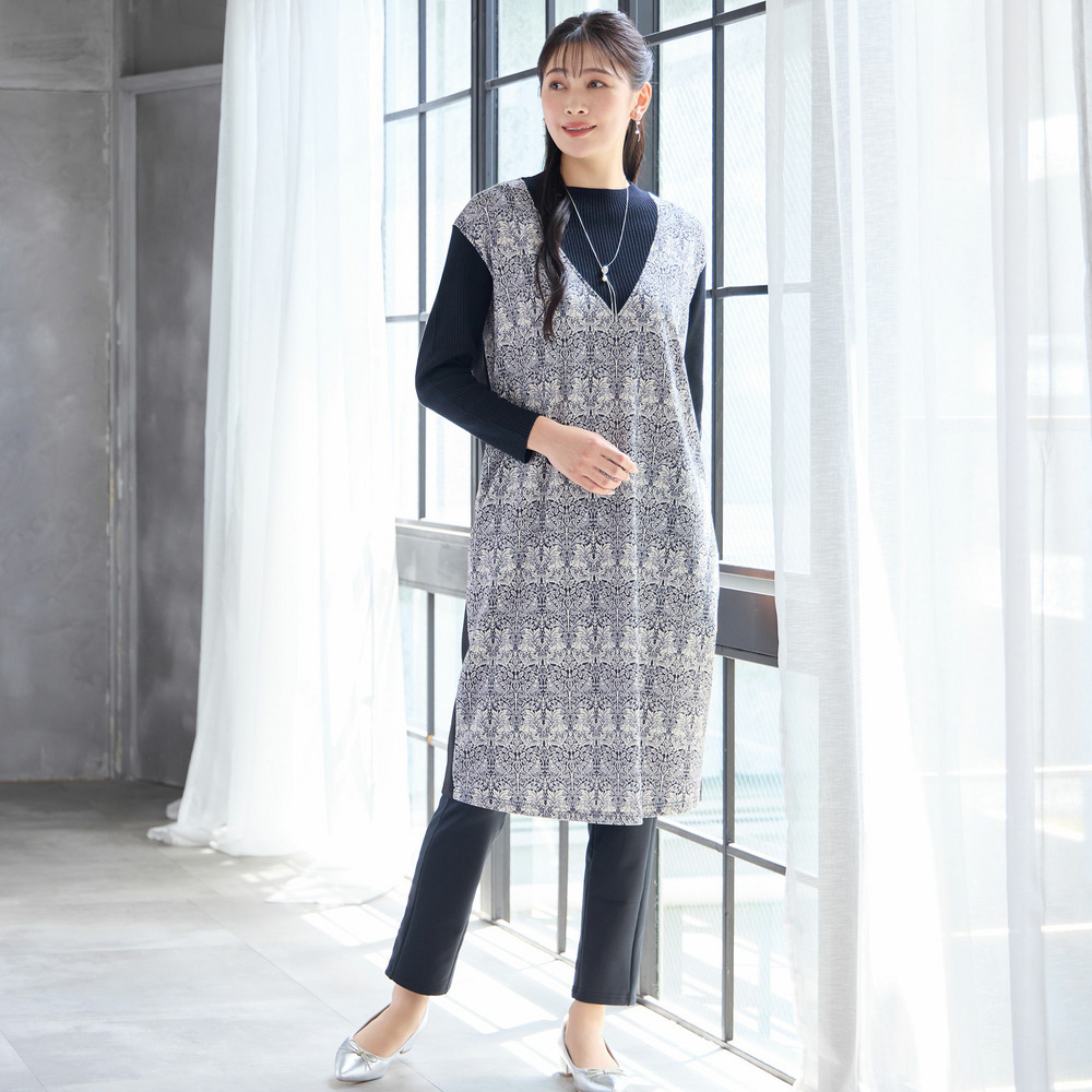 【3L/4Lサイズあり】V&A 兄弟うさぎ ワンピース3