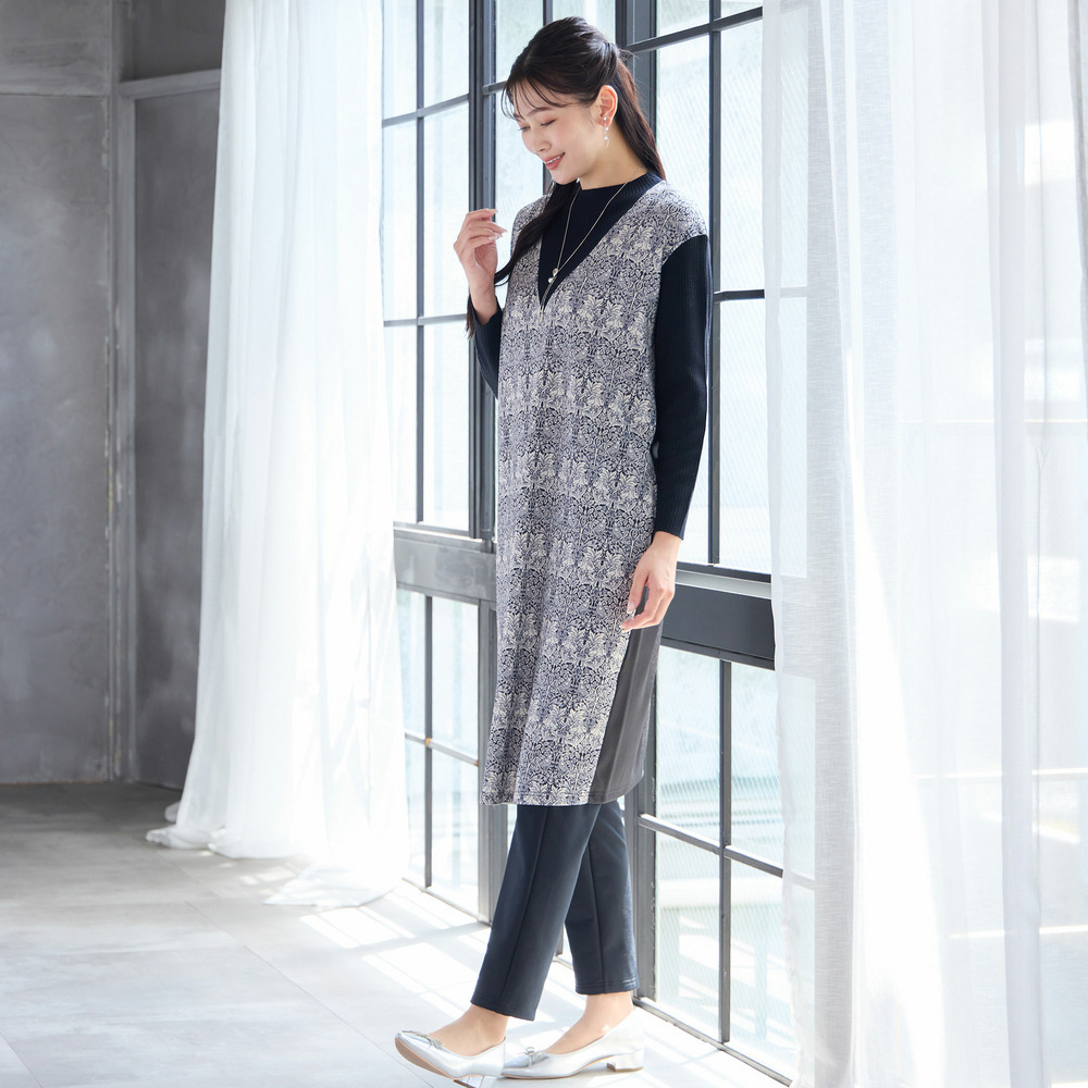 【3L/4Lサイズあり】V&A 兄弟うさぎ ワンピース4