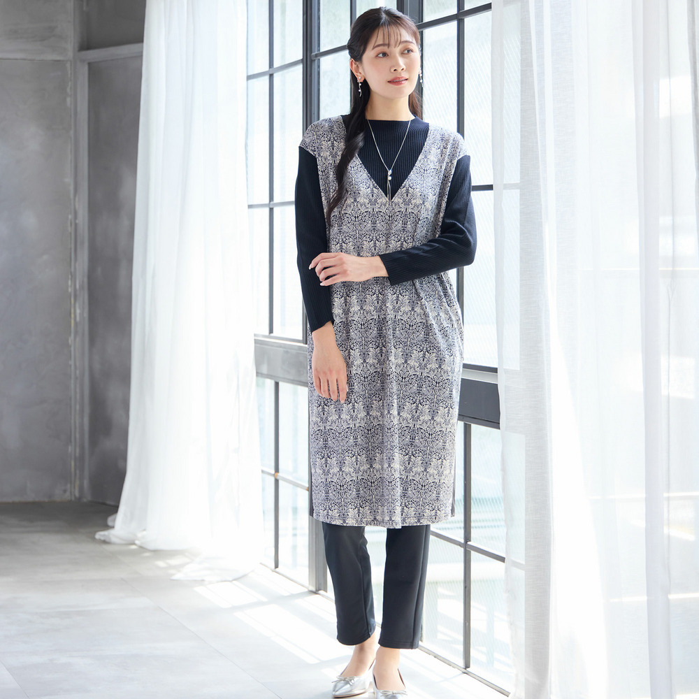 【3L/4Lサイズあり】V&A 兄弟うさぎ ワンピース5