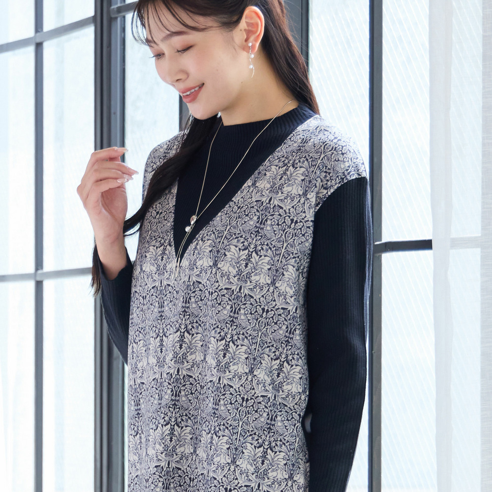 【3L/4Lサイズあり】V&A 兄弟うさぎ ワンピース1