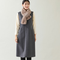 【2WAY・3L/4Lサイズあり】Aラインジャンパースカート（チャコール）