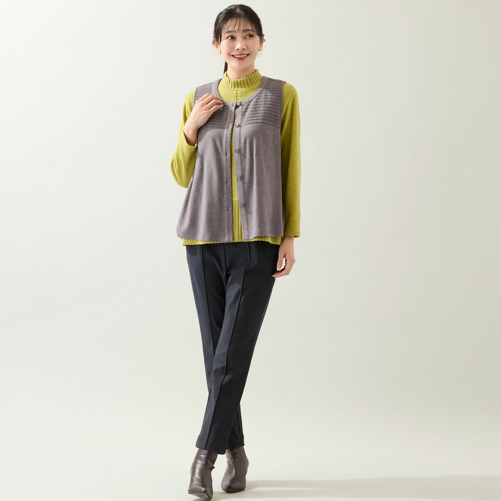 【洗える・3L/4Lサイズあり】ふんわり起毛ベスト3