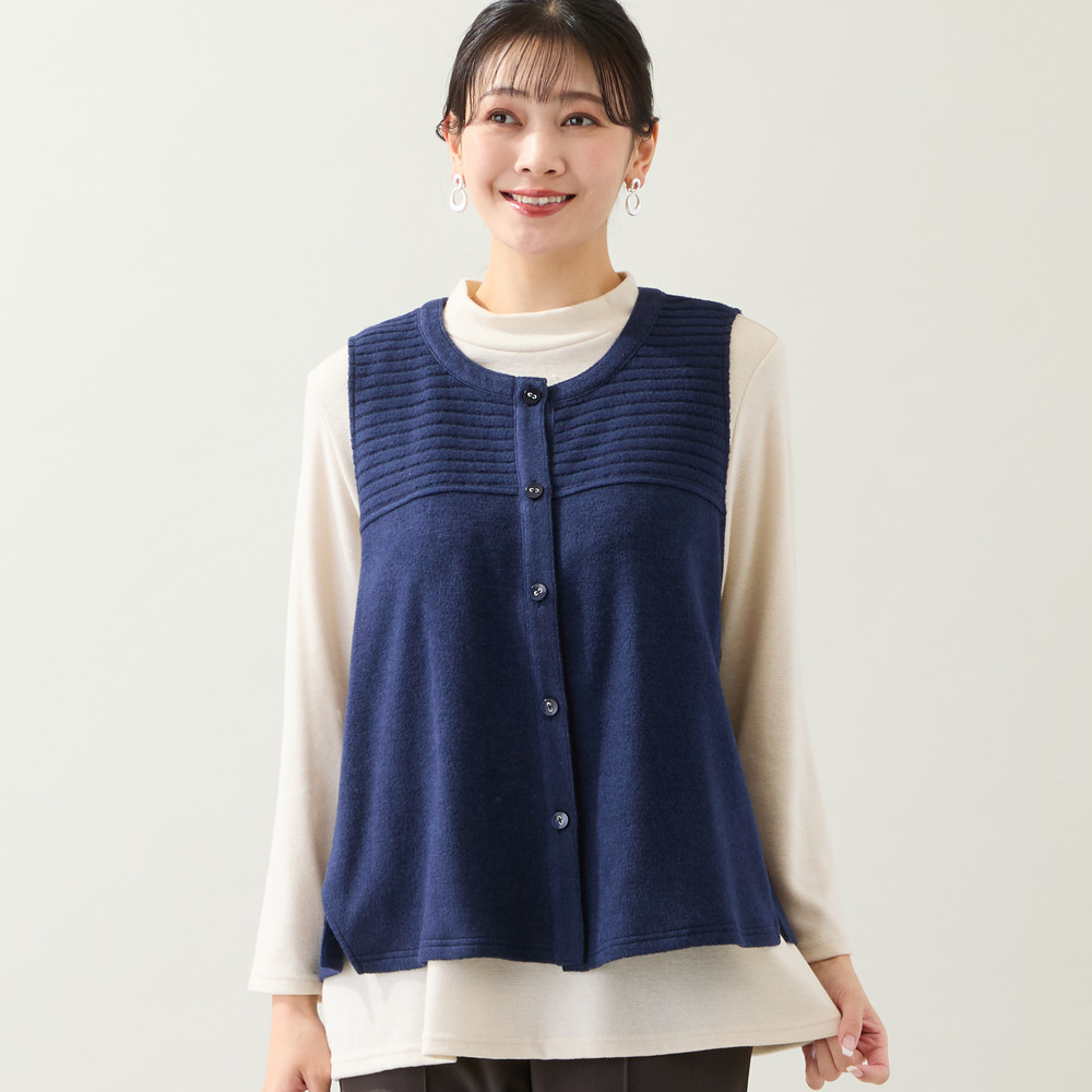 【洗える・3L/4Lサイズあり】ふんわり起毛ベスト6