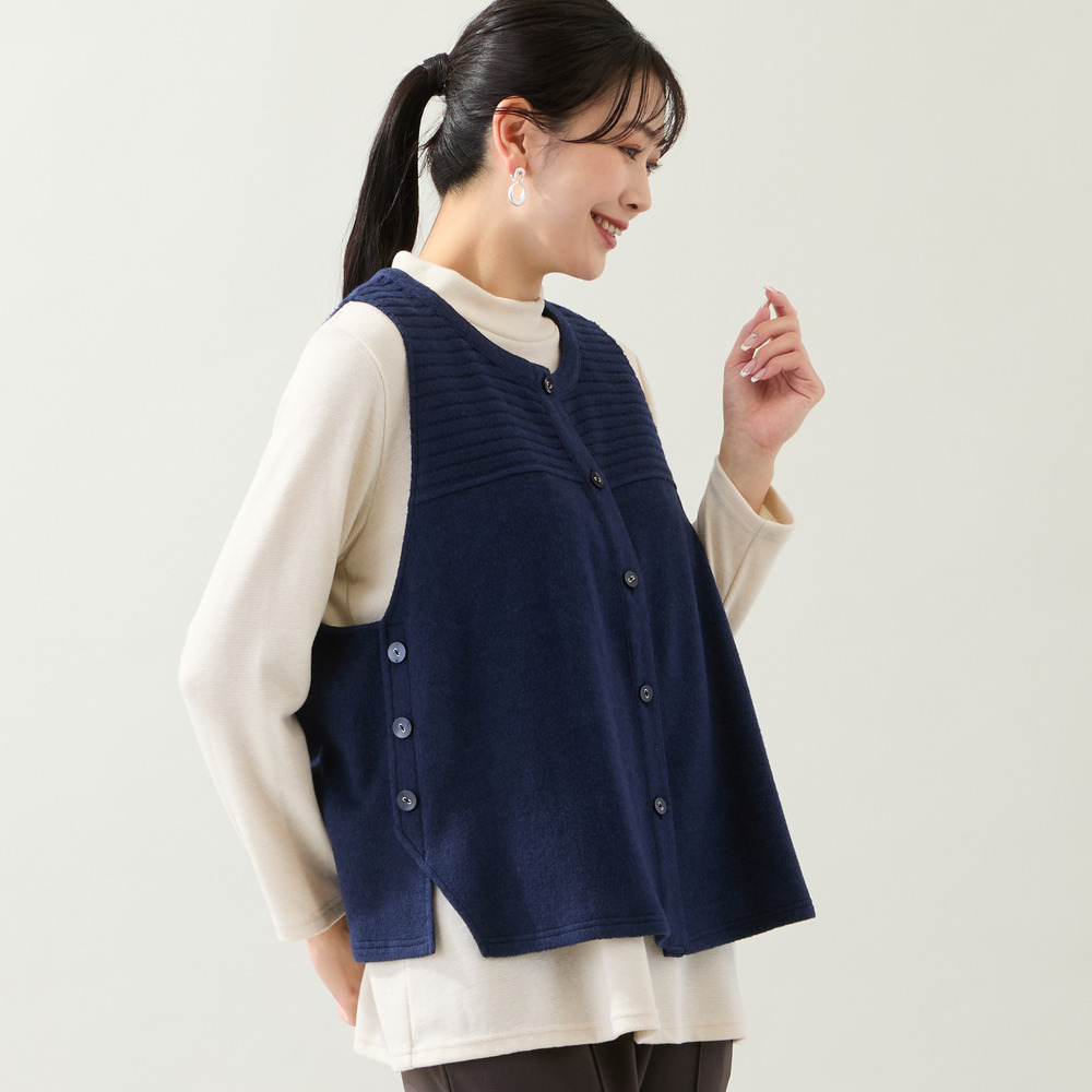 【洗える・3L/4Lサイズあり】ふんわり起毛ベスト7