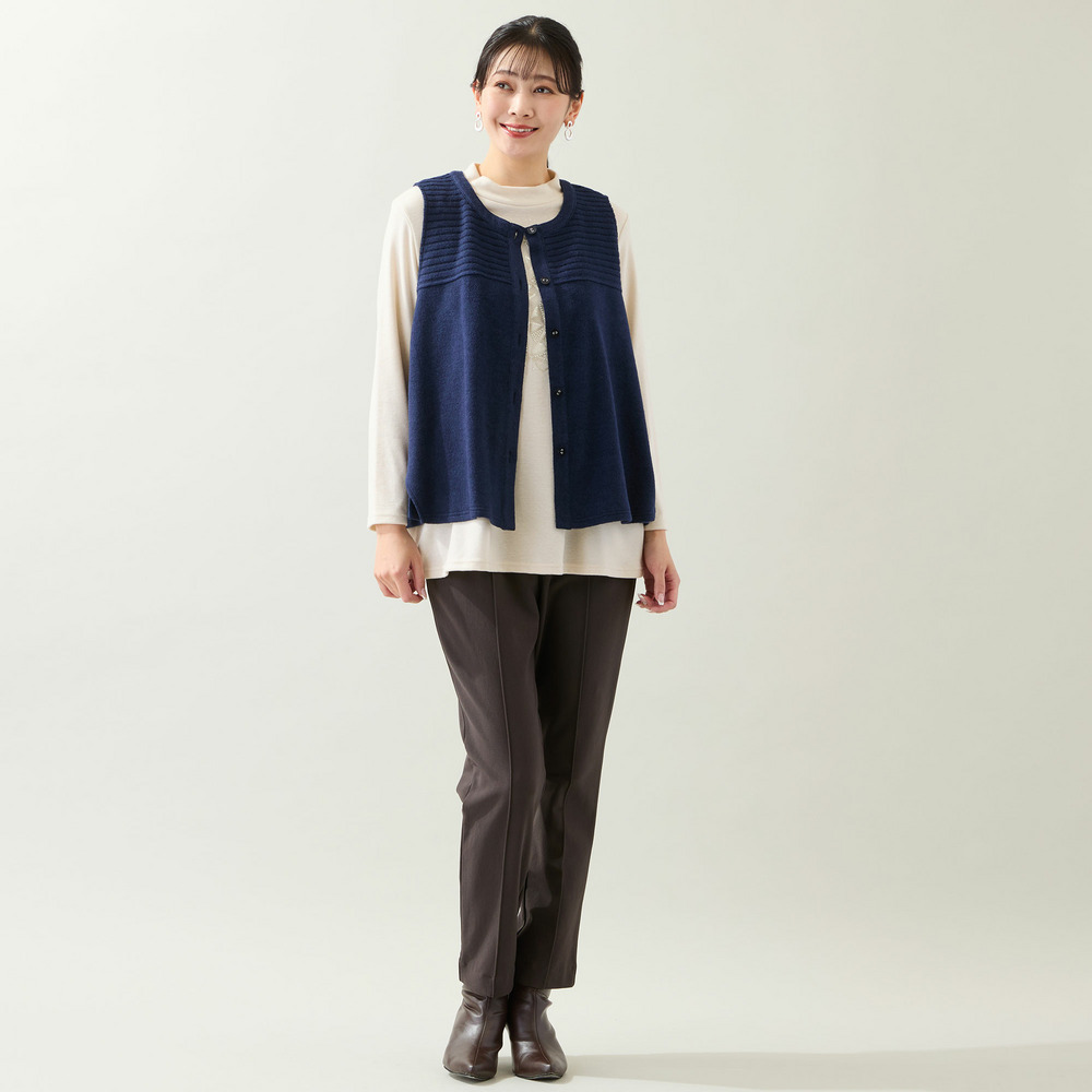 【洗える・3L/4Lサイズあり】ふんわり起毛ベスト9