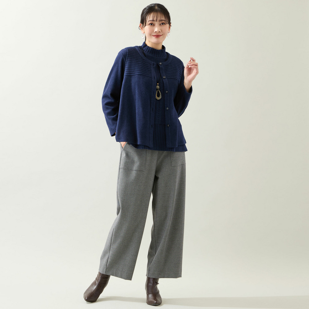 【洗える・3L/4Lサイズあり】ふんわり起毛カーディガン11