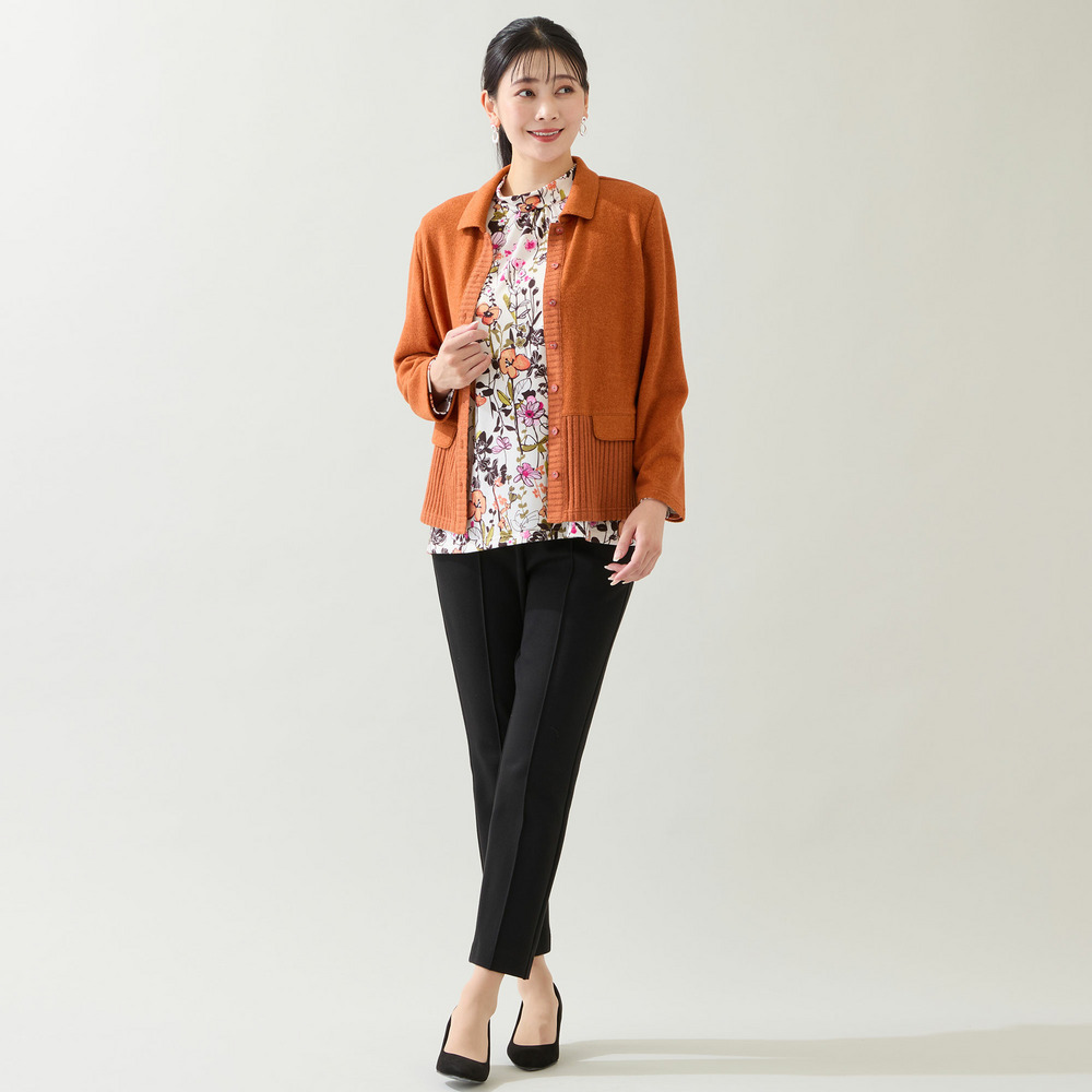 【洗える・3L/4Lサイズあり】ふんわり起毛カーディガン14