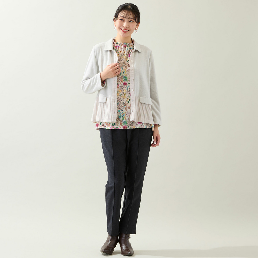 【洗える・3L/4Lサイズあり】ふんわり起毛カーディガン4