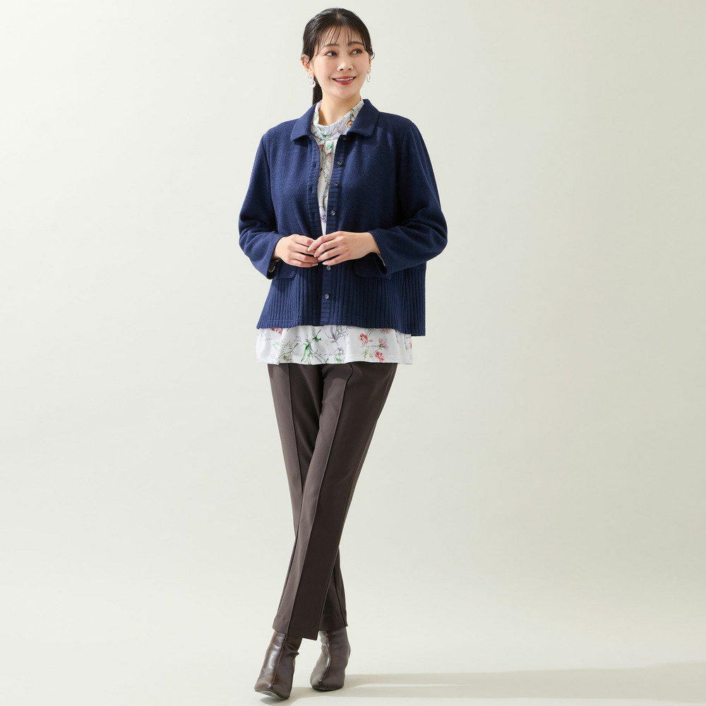 【洗える・3L/4Lサイズあり】ふんわり起毛カーディガン8