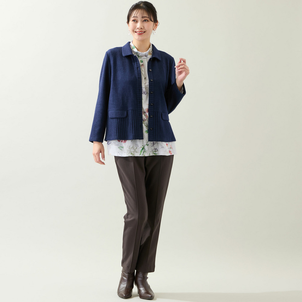 【洗える・3L/4Lサイズあり】ふんわり起毛カーディガン9