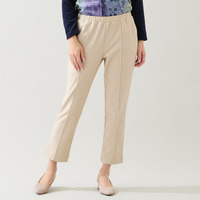 【快適保温素材・洗える・日本製・3L/4L】ピンタック入り美ラインパンツ