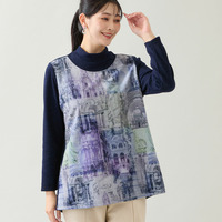 【洗える・日本製・3L/4Lサイズあり】風景柄カットソー