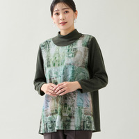 【洗える・日本製・3L/4Lサイズあり】風景柄カットソー