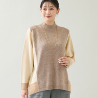 バイカラーセーター