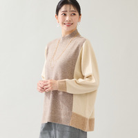 バイカラーセーター