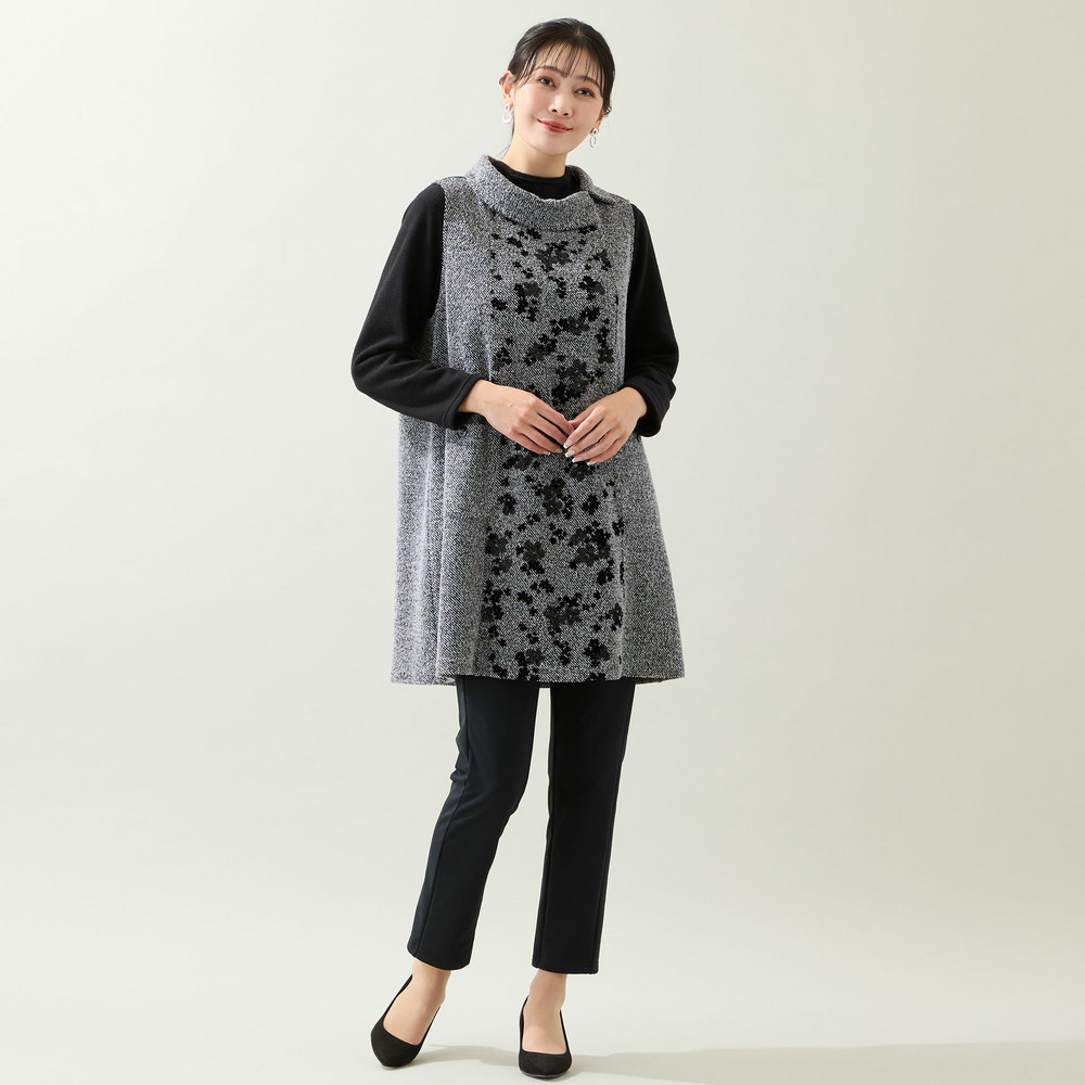 【3L/4Lサイズあり】ニットジャカードジャンパースカート5