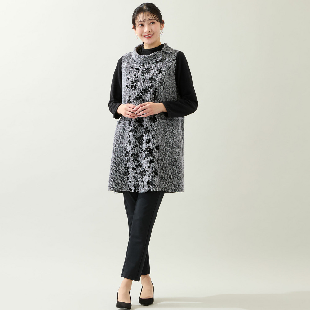 【3L/4Lサイズあり】ニットジャカードジャンパースカート6