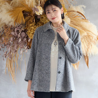 千鳥柄Aラインジャケット