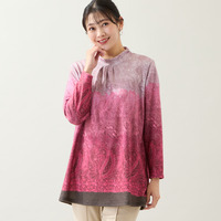 【洗える・日本製・3L/4Lサイズあり】ペイズリー柄チュニック