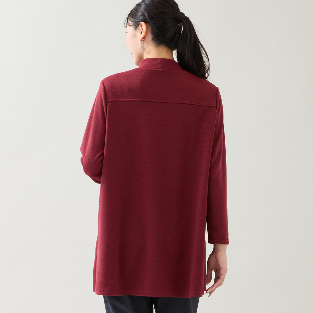 【洗える・日本製・3L/4Lサイズあり】千鳥柄フロッキーチュニック6