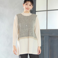 【日本製】スパンコールニットチュニック
