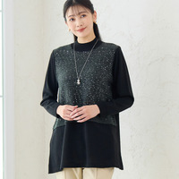 【日本製】スパンコールニットチュニック