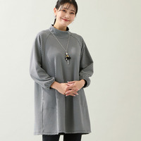 【洗える・日本製・3L/4Lサイズあり】千鳥柄チュニック