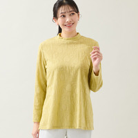 【洗える・日本製・L～4Lサイズ】シアージャカードカットソー