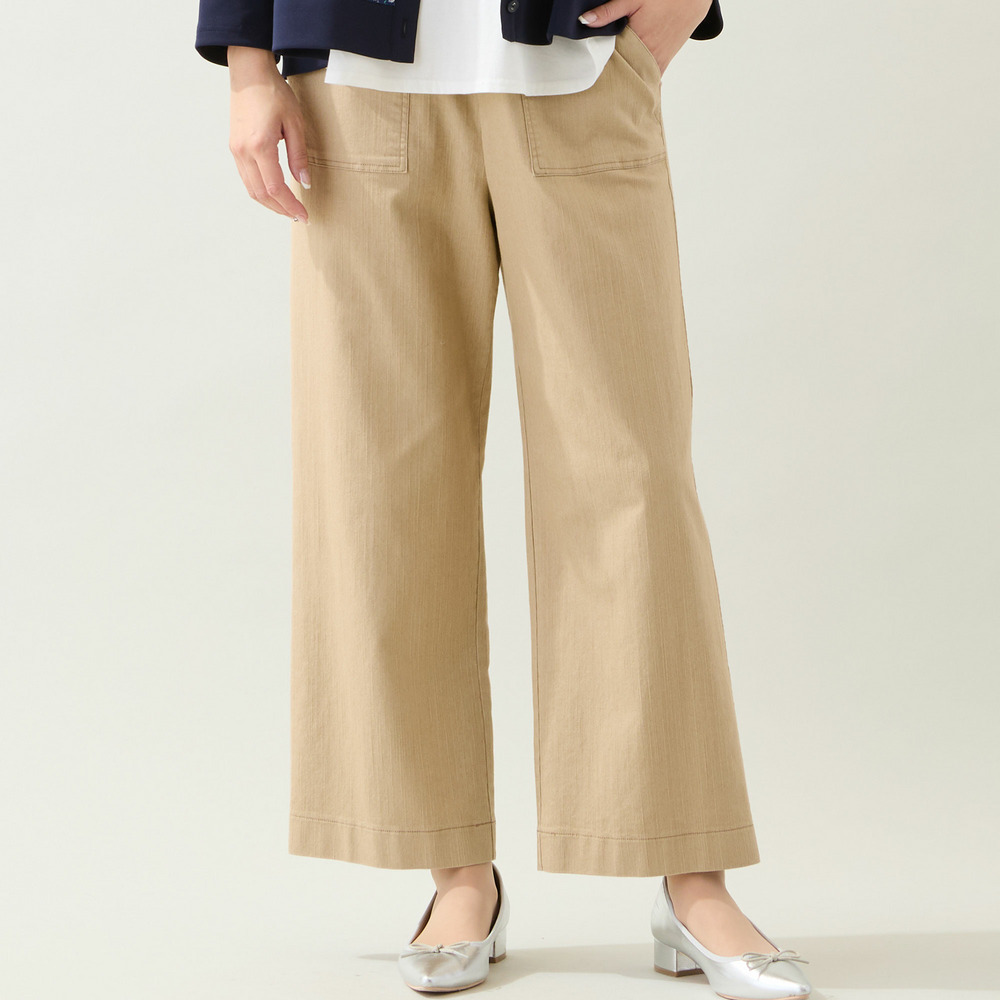 【洗える・快適ストレッチ・L～4Lサイズ】コットンブレンドデニムパンツ