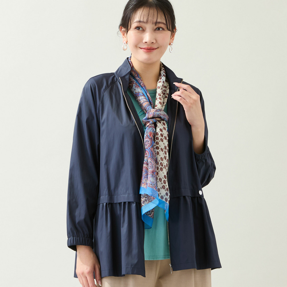 【花粉対策・3Lサイズあり】ペプラムジャケット