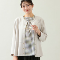 【洗える・オケージョン対応・セットアップ可・L～4Lサイズ】ペプラムブラウス