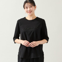 【洗える・綿100%・日本製・L~4Lサイズ】Lumiere刺繍カットソー