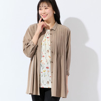 【洗える・接触冷感・L～4Lサイズ】Soalonピンタックシャツ