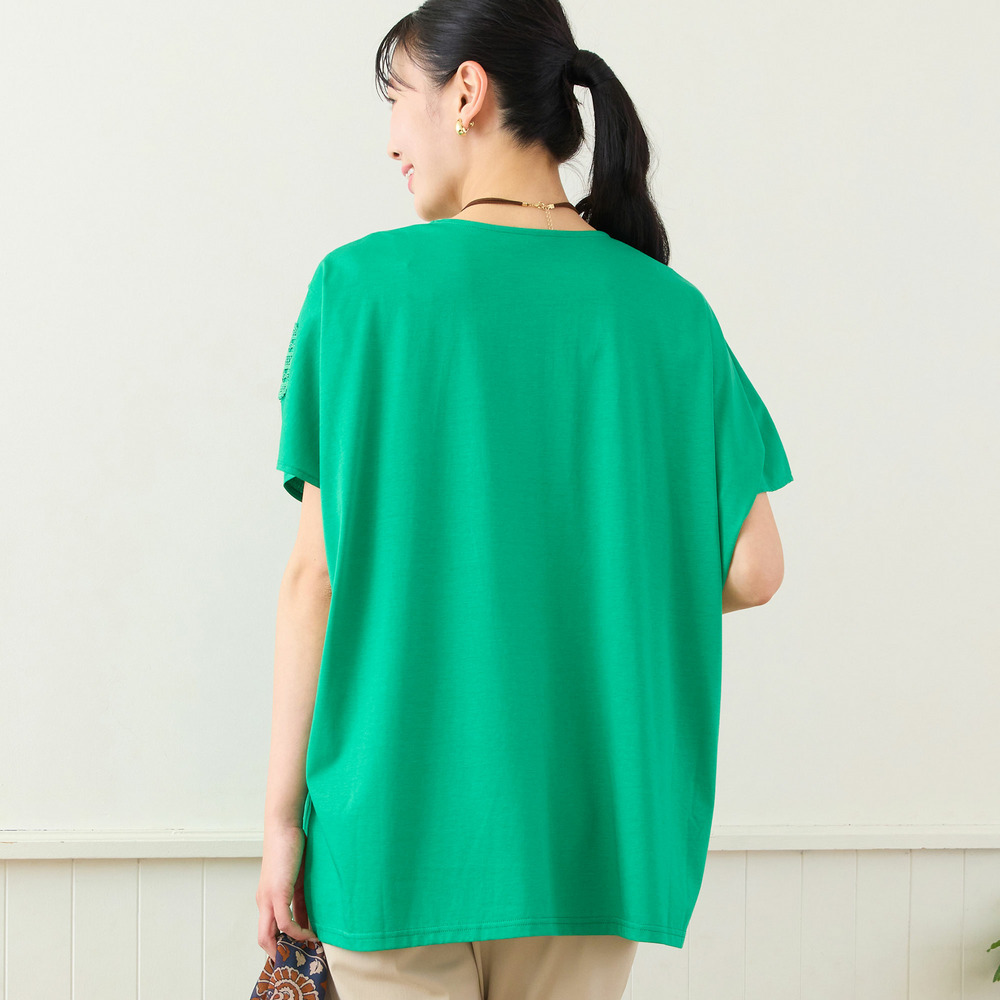 【洗える・3Lサイズあり】レースつきワイドプルオーバー11