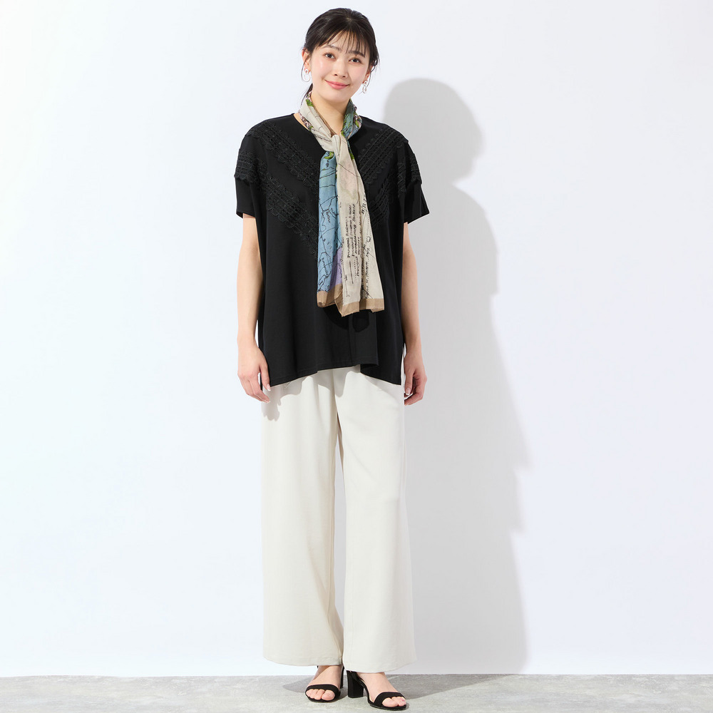 【洗える・3Lサイズあり】レースつきワイドプルオーバー8