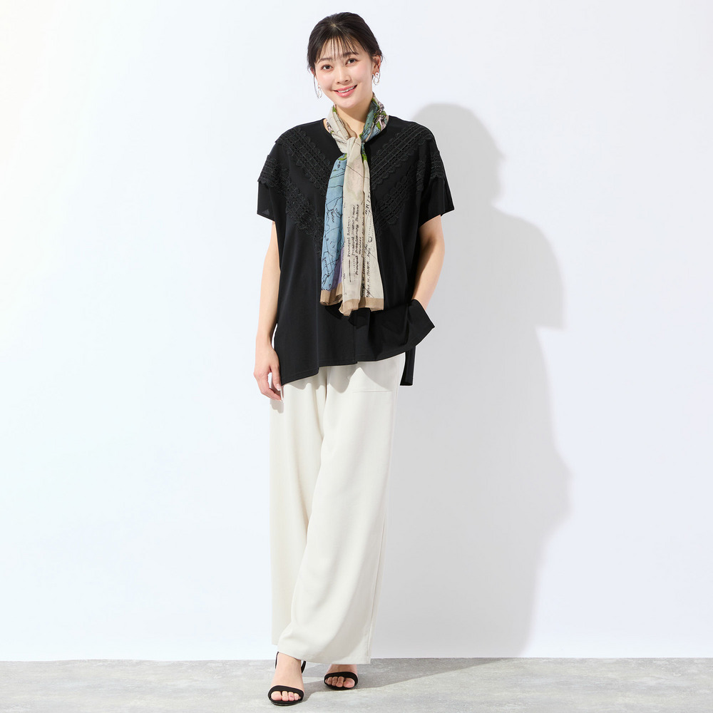 【洗える・3Lサイズあり】レースつきワイドプルオーバー9