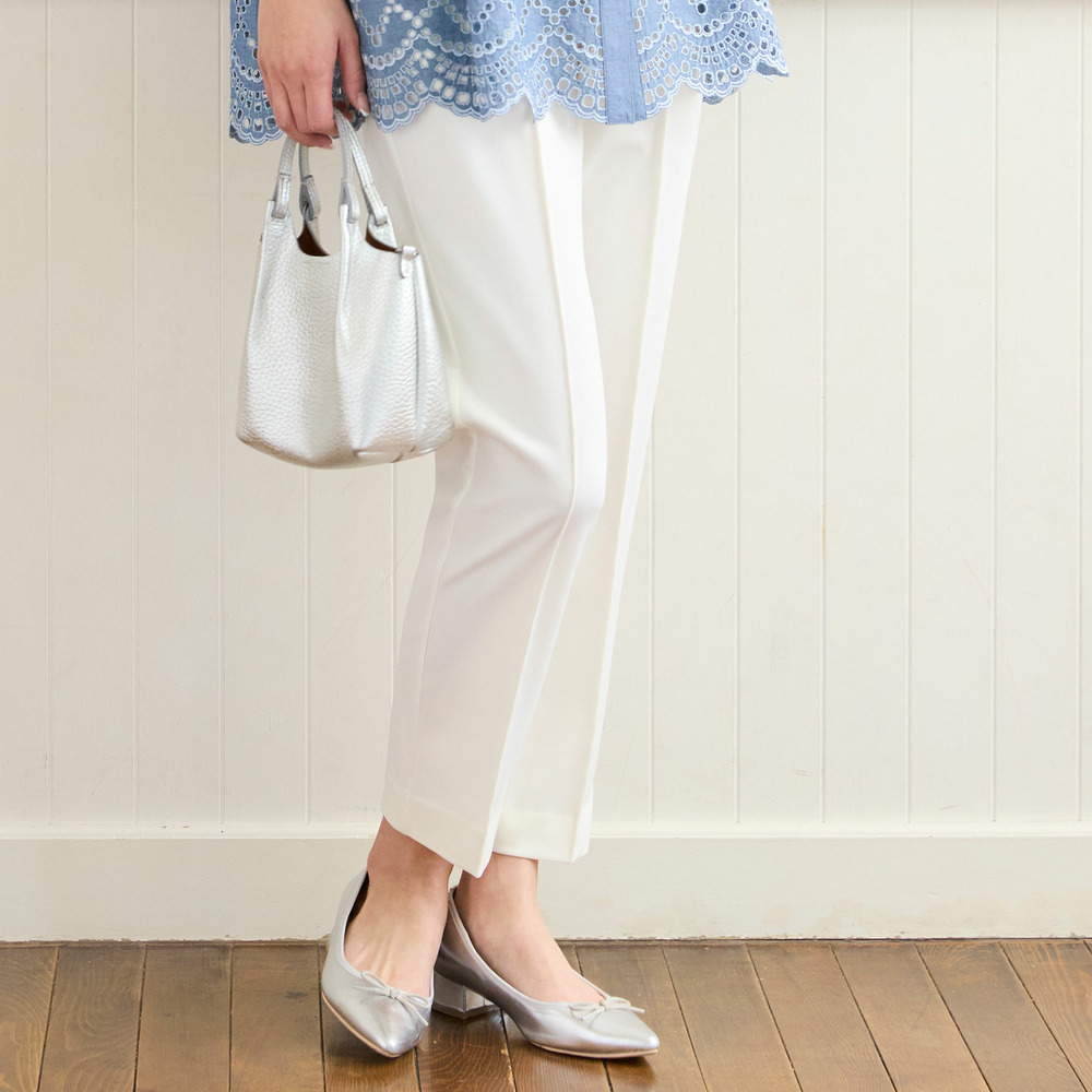 【洗える・快適ストレッチ・L～4Lサイズ】美脚テーパードパンツ