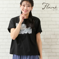 【洗える・M～3Lサイズ】Meiele刺繍Tシャツ